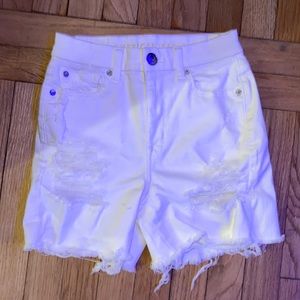 AE White Denim Shorts